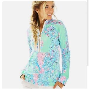 Lilly Pulitzer Minty Fresh Fansea Skipper Popover, Size XXS